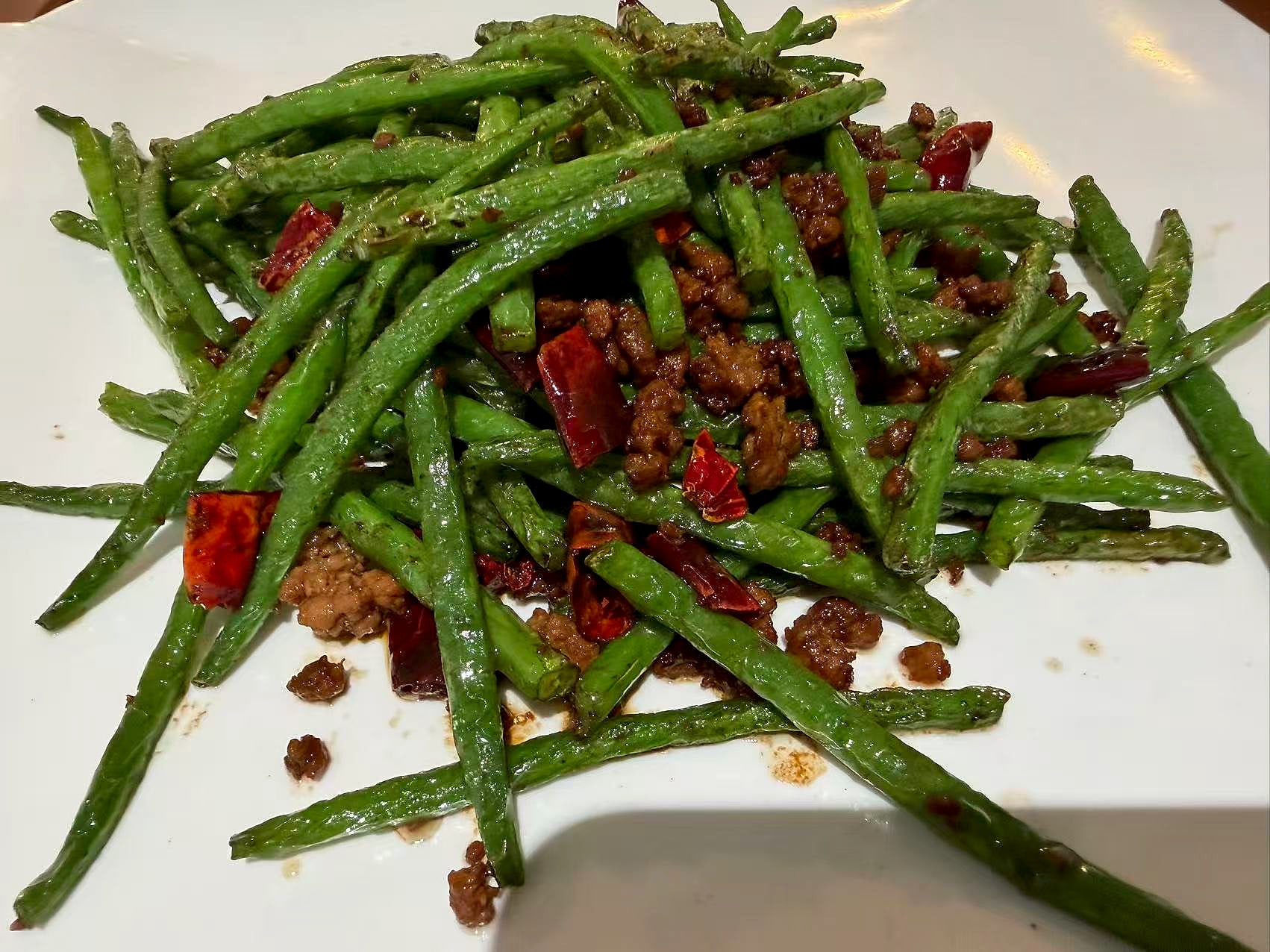 Haricot vert sauté au porc